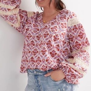 *Anthropologie Yvonne Lace Blouse Size XS